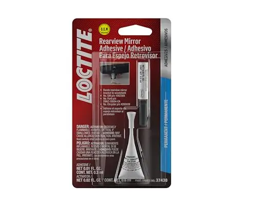 Loctite rear view mirror adhesive kit with professional packaging