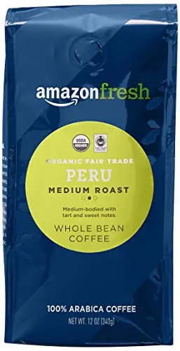 Amazon Fresh Organic Peru whole bean coffee