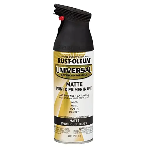 Rust-Oleum metallic spray paint in dark copper for decorative metal furniture