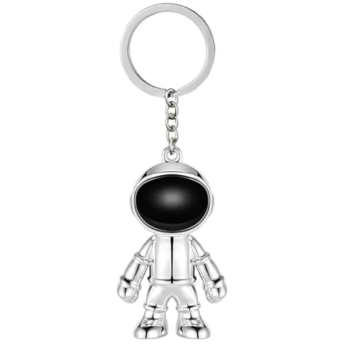 MUAMAX silver spaceman astronaut keychain product image
