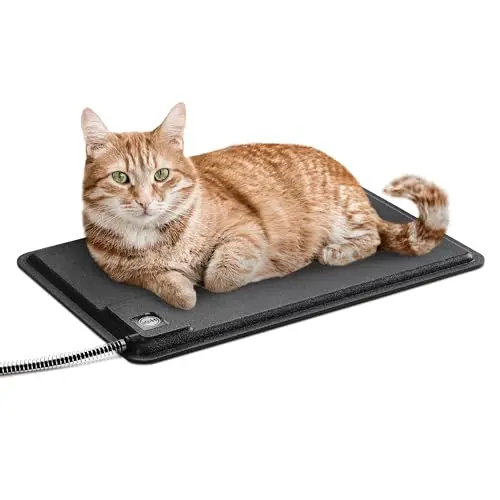 K&H Extreme Weather heated kitty pad with black ABS plastic construction