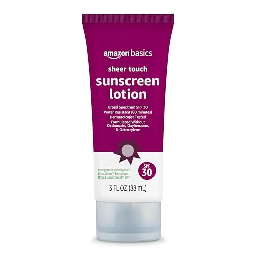 Solimo Sheer Face Sunscreen bottle with unscented formula