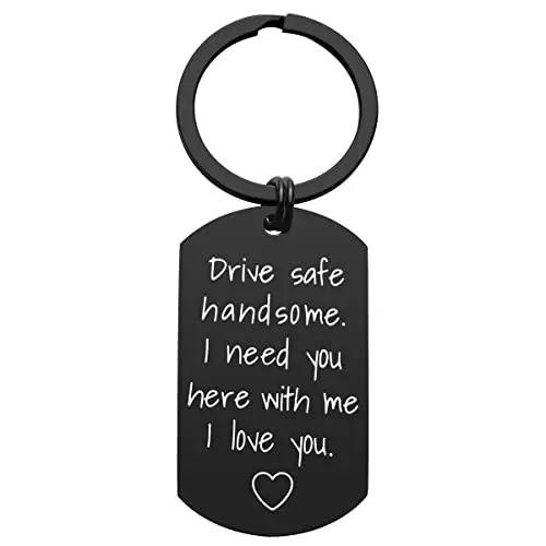IWENSHENG Drive Safe keychain with heartfelt message product image