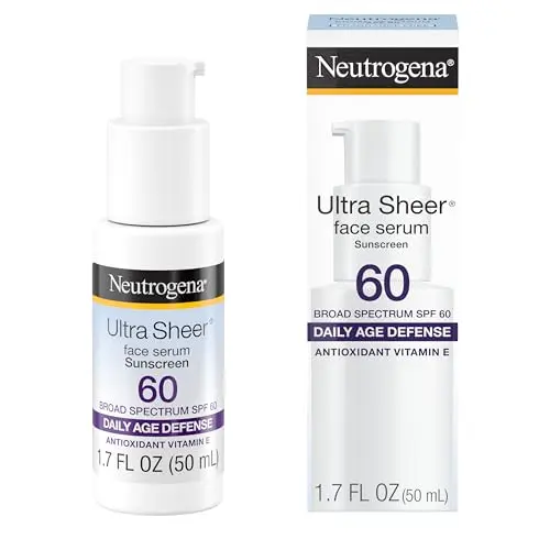 Neutrogena Ultra Sheer Face Sunscreen bottle with SPF 60