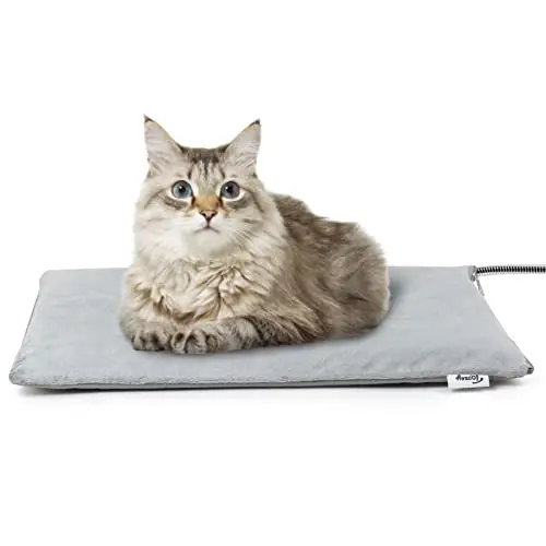 Toozey outdoor pet heating pad in grey with thermostatic control