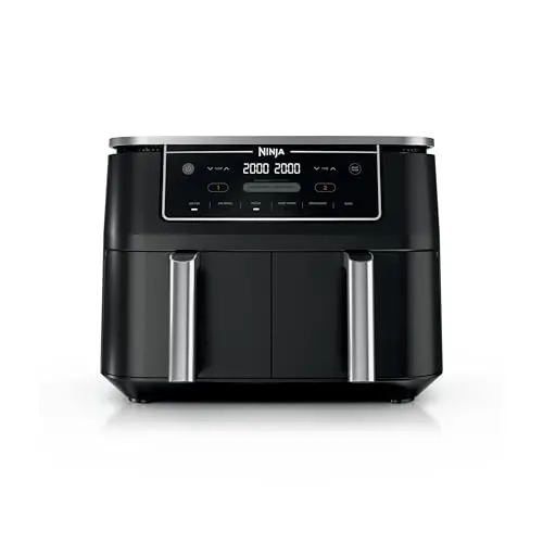 Ninja DualZone Air Fryer with two baskets full of chicken wings