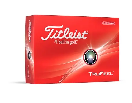 Titleist TruFeel golf balls in matte red color