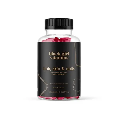 Black Girl Vitamins Hair Skin and Nails Gummies in passion fruit flavor