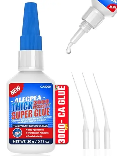 ALECPEA Thick CA Glue bottle with precision applicators