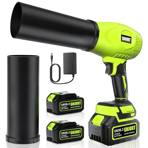 SNJORT cordless leaf blower with extended nozzle