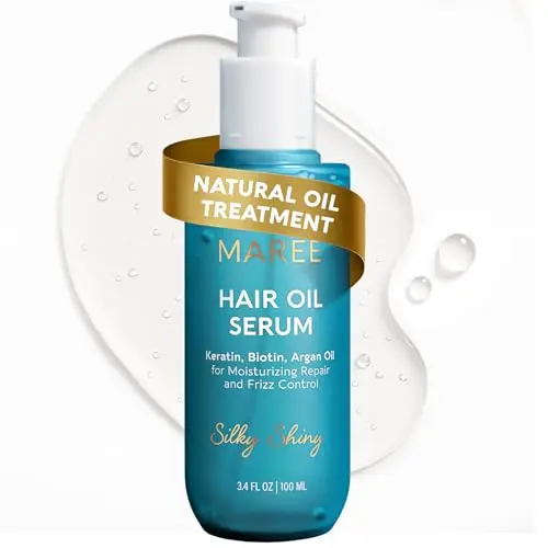 MAREE Hair Oil bottle with keratin and biotin